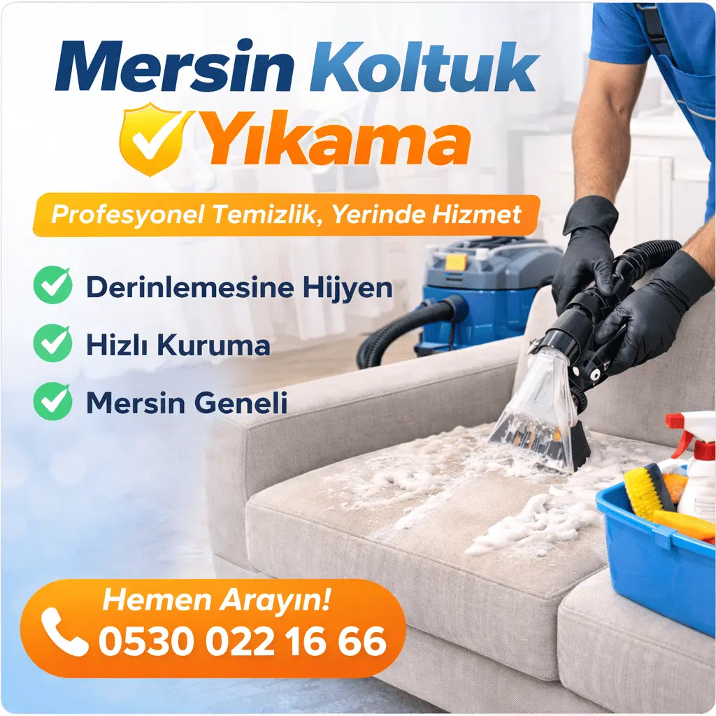 Mersin koltuk yıkama hizmeti sırasında profesyonel ekipmanlarla koltuk temizliği yapılıyor, inatçı lekeler çıkarılıyor ve koltuklar ilk günkü ferahlığına kavuşturuluyor.