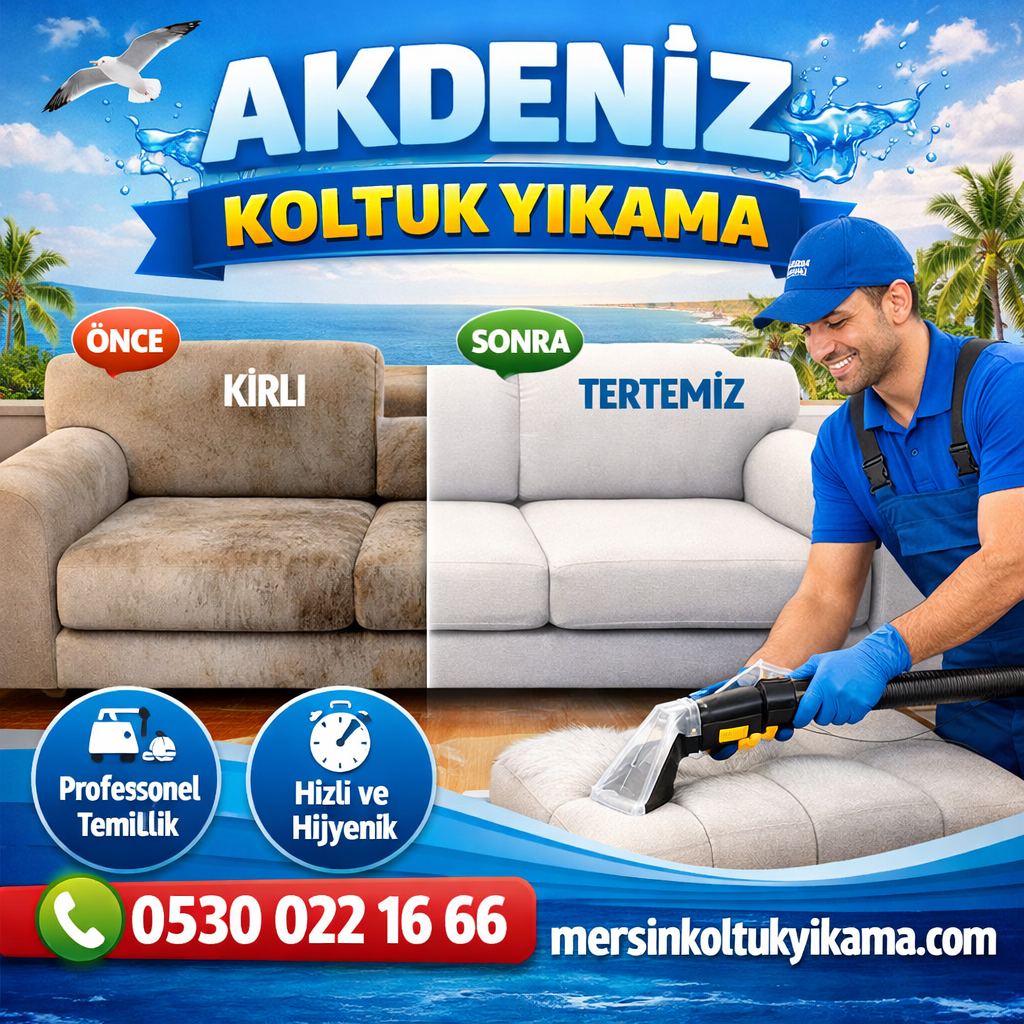 Akdeniz koltuk yıkama hizmeti, lekeli ve kirli bir koltuk temizlenirken