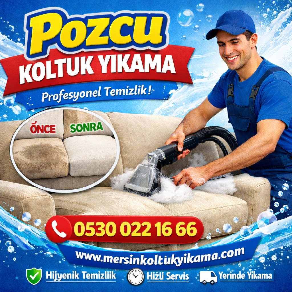 Pozcu'da koltuk yıkama hizmeti, ofis ortamında bir koltuk temizlenirken